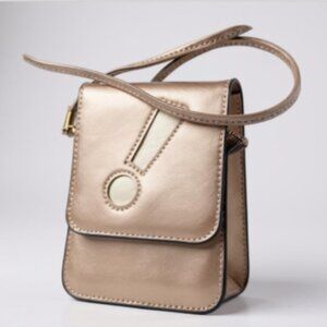 Women's Small Crossbody Phone Purse Wallet Pink/Gold Mini Bag Card Holder NWOT